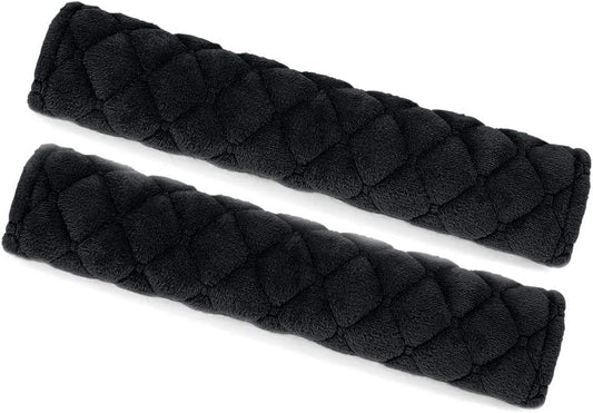 Car Seat Belt Pads Cover, 2 Pack Seat Belt Shoulder Strap Covers Protector to Release Stress to Your Neck and Shoulder for a Safety Driving (Black)