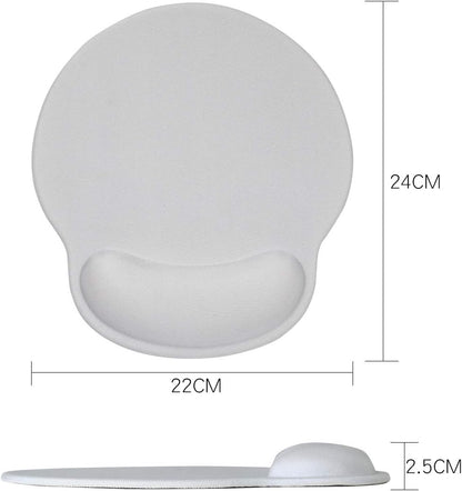 Ergonomic Keyboard Mouse Pad Wrist Rest Support Set for Laptop/Computer/Desktop,Memory Foam Hand Rest Wrist Cushion for Gaming/Office,Lightweight Comfortable & Pain Relief (Greyish White)