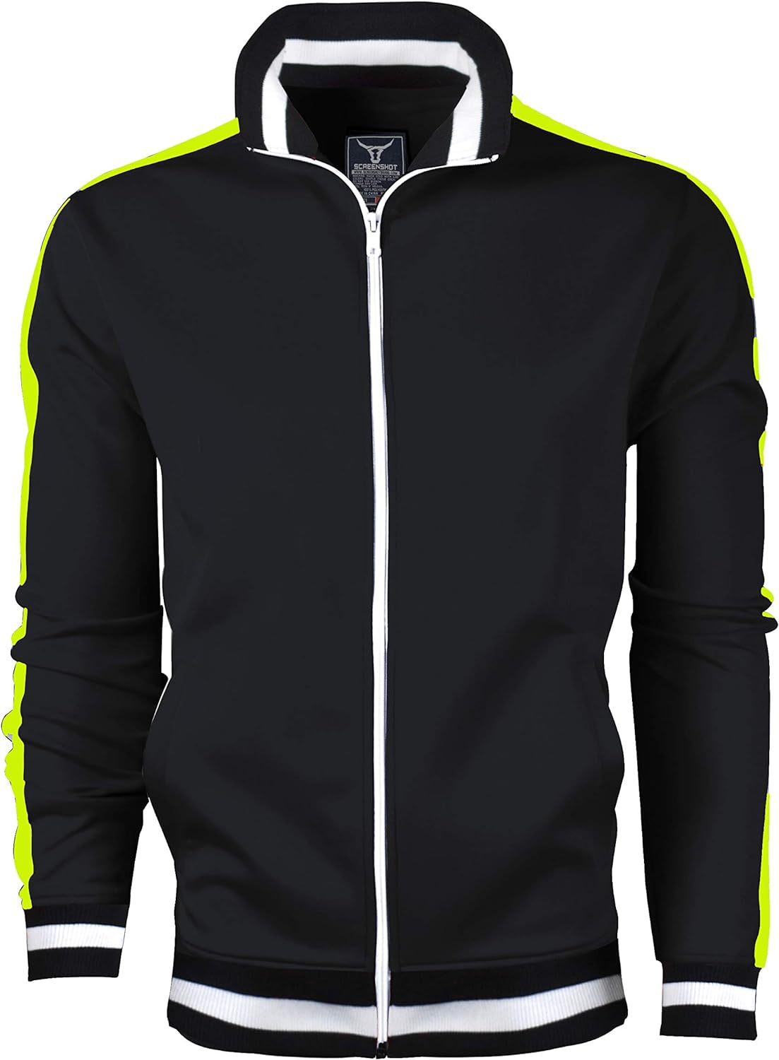 -TRACK JACKET Mens Urban Hip Hop Premium Track Jacket - Slim Fit Side Taping Sportswear Urbanwear Streetwear Top