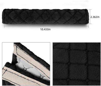 Car Seat Belt Pads Cover, 2 Pack Seat Belt Shoulder Strap Covers Protector to Release Stress to Your Neck and Shoulder for a Safety Driving (Black)